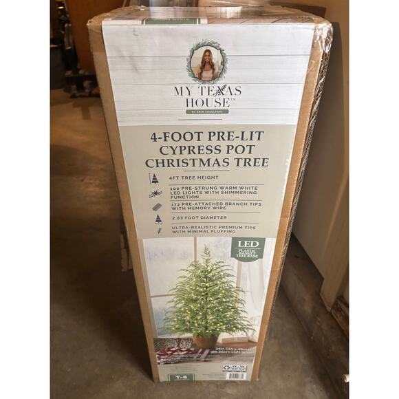 VIRAL NWT NIB My Texas House 4’ Lighted Christmas Tree Walmart Lighted Tree - Picture 5 of 5